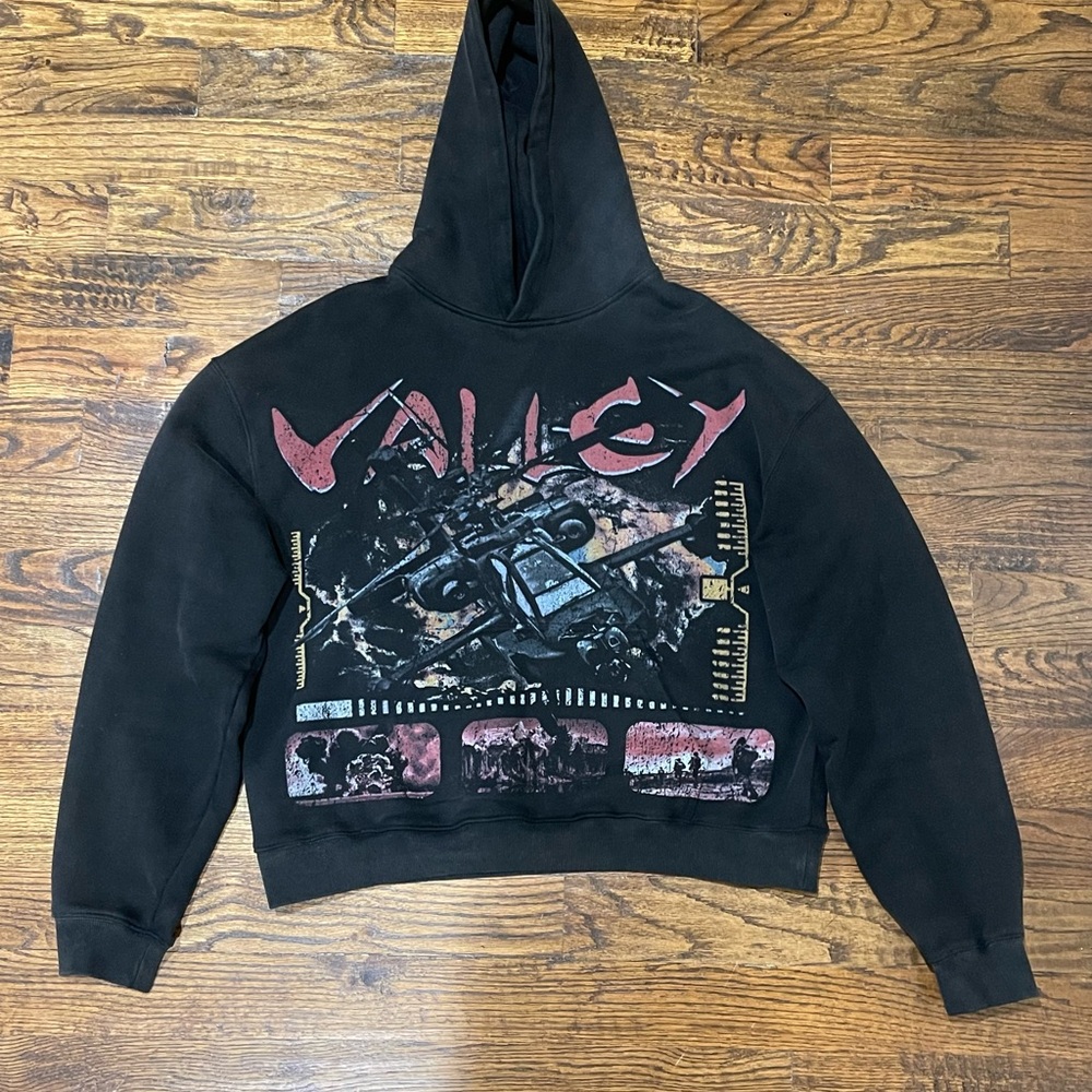 Valley Black Graphic Hoodie